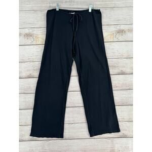 Hard Tail Forever Wide Leg Sweat Pants Womens One Size Black Drawstring